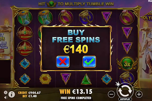 Buy Bonus в Gates of Olympus